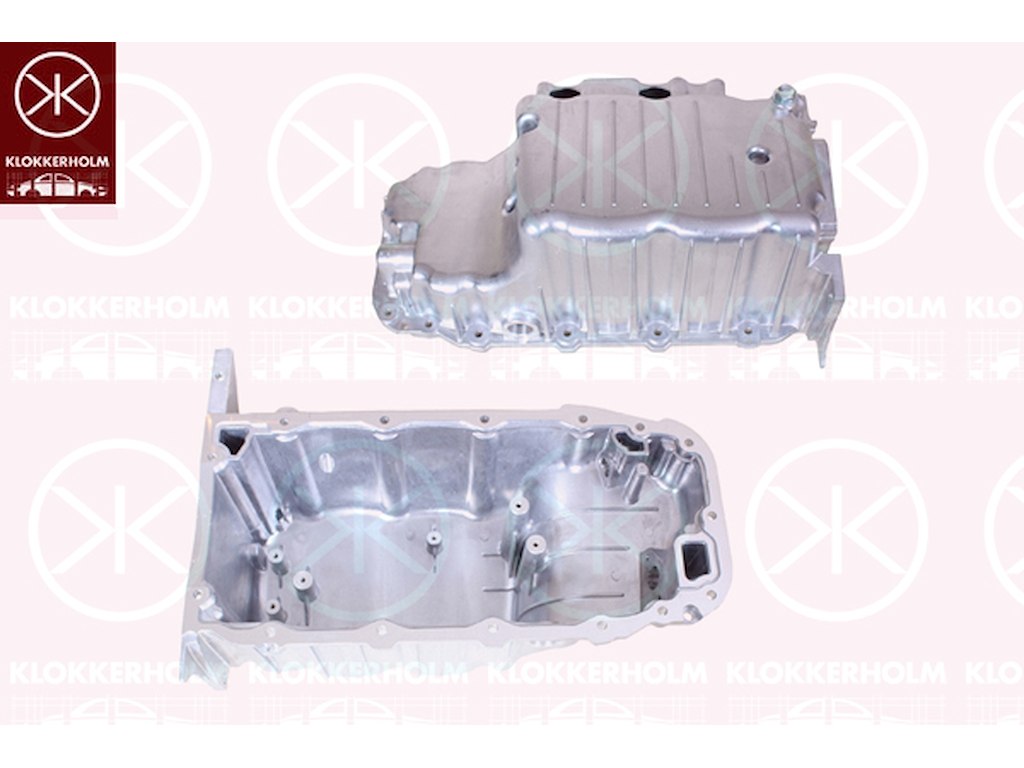 Oljetråg, med hål för oljenivåsensor, aluminium