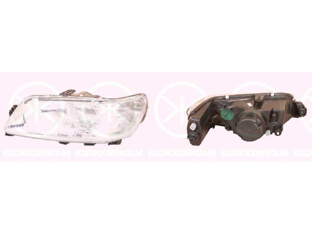 Headlight, H7/H7, for vehicles with headlight levelling, Depo, Right, Illuminance [lx]: 25