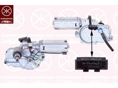 Wiper Motor, Rear, Voltage [V]: 12
