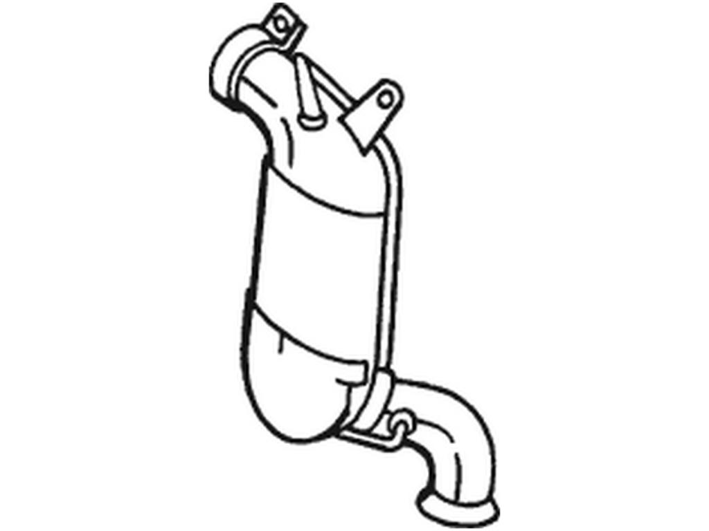 Catalytic Converter, with mounting parts, Euro 4