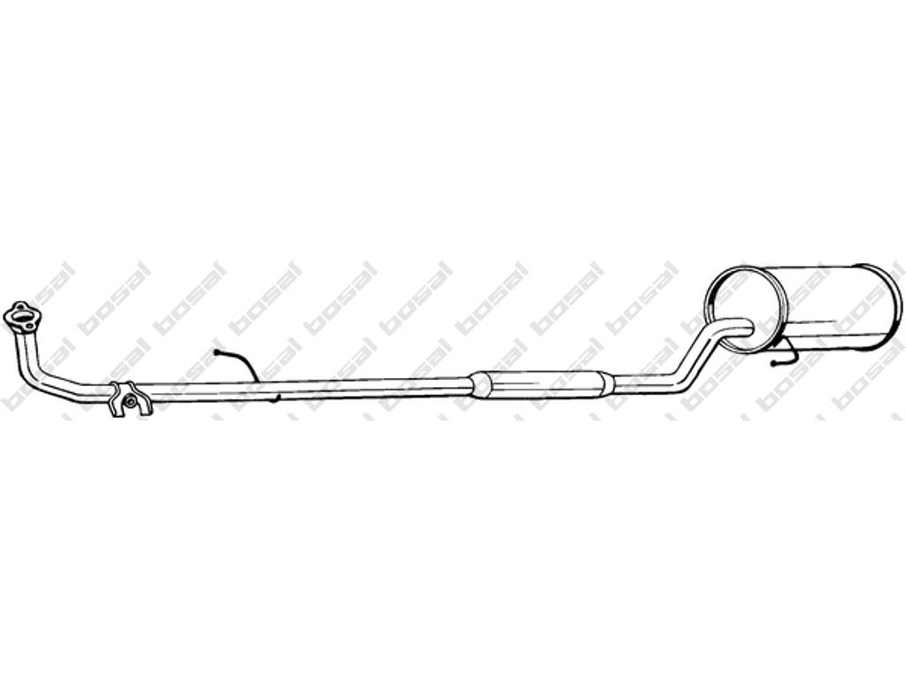 Centre Muffler, See accessories list for additionally required parts:  