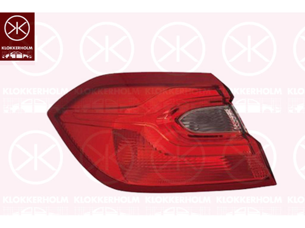 Baglygte, venstre, ydre del, P21/5W, PY21W, uden lampeholder