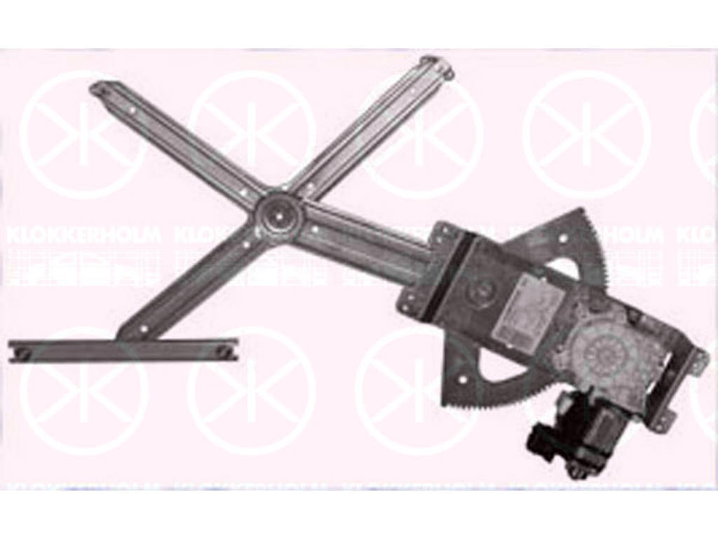 Window Regulator, 2-dr, with electric motor, with comfort function, Electric, Left