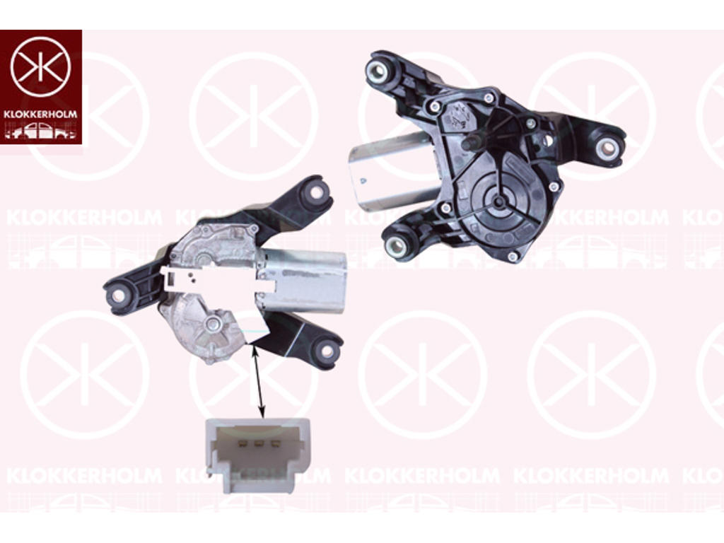 Wiper Motor, Rear, VALEO, Voltage [V]: 12