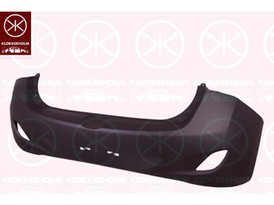 Bumper, Rear, black