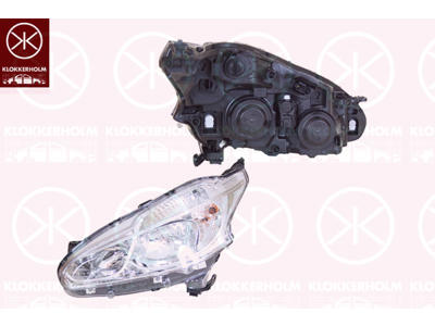 Headlight, Left, Illuminance [lx]: 12.5, H7/H7, with daytime running light, with motor for headlamp levelling