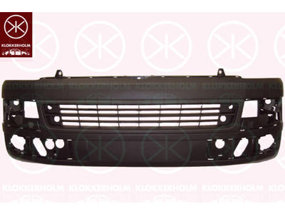 Bumper, Front, dark grey, with hole(s) for fog lights