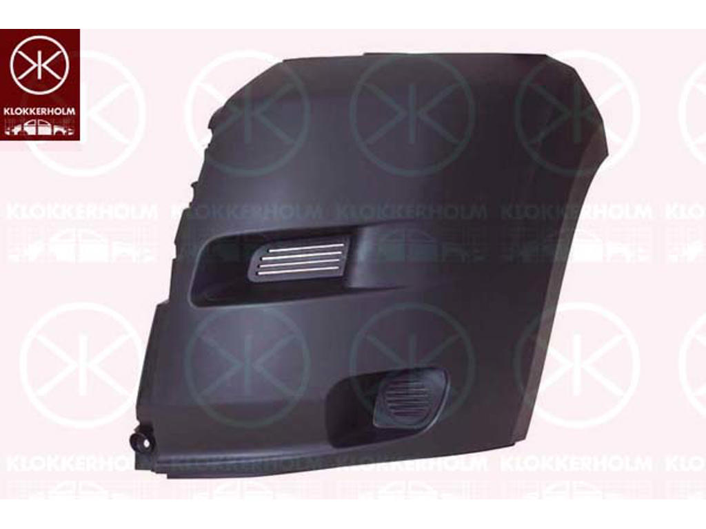 Bumper, black, Left Front, Outer section