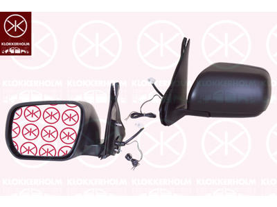 Exterior Mirror, Left, for electric mirror adjustment, Electronically foldable, Heatable, Convex, w/primer