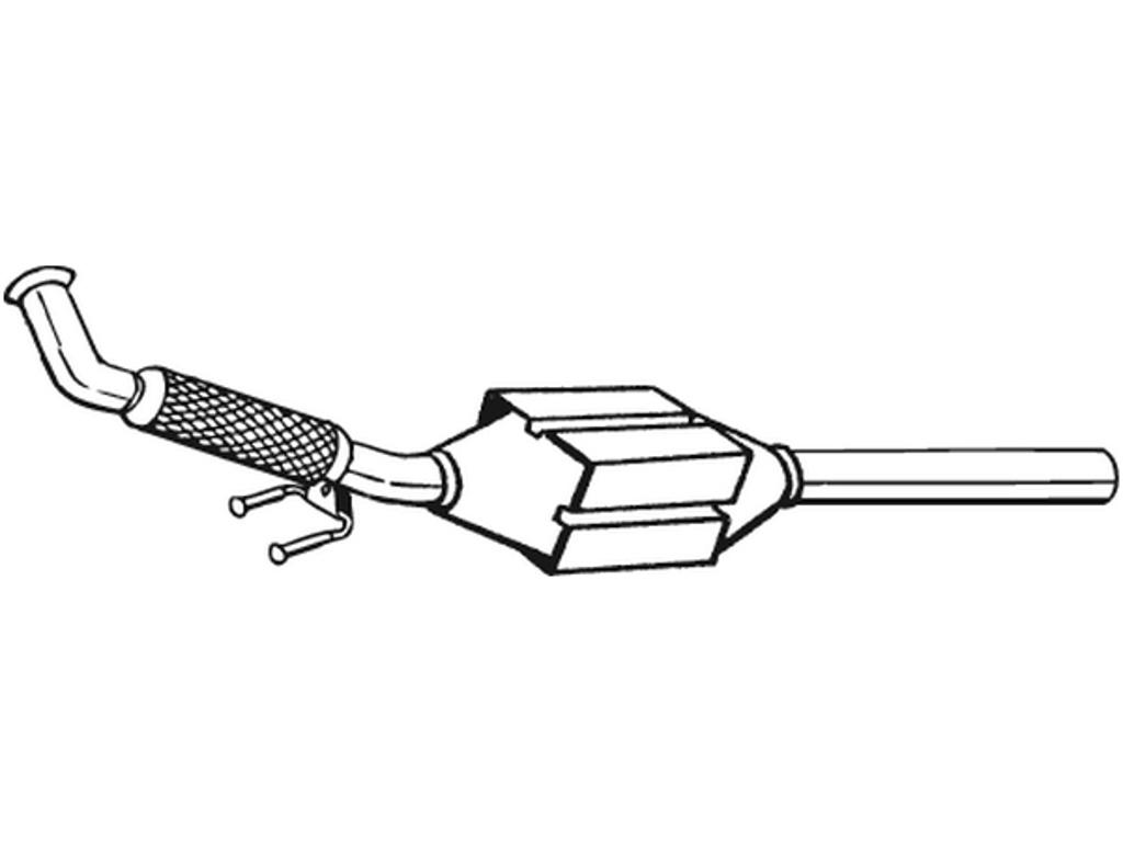 Catalytic Converter, with mounting parts, Euro 4