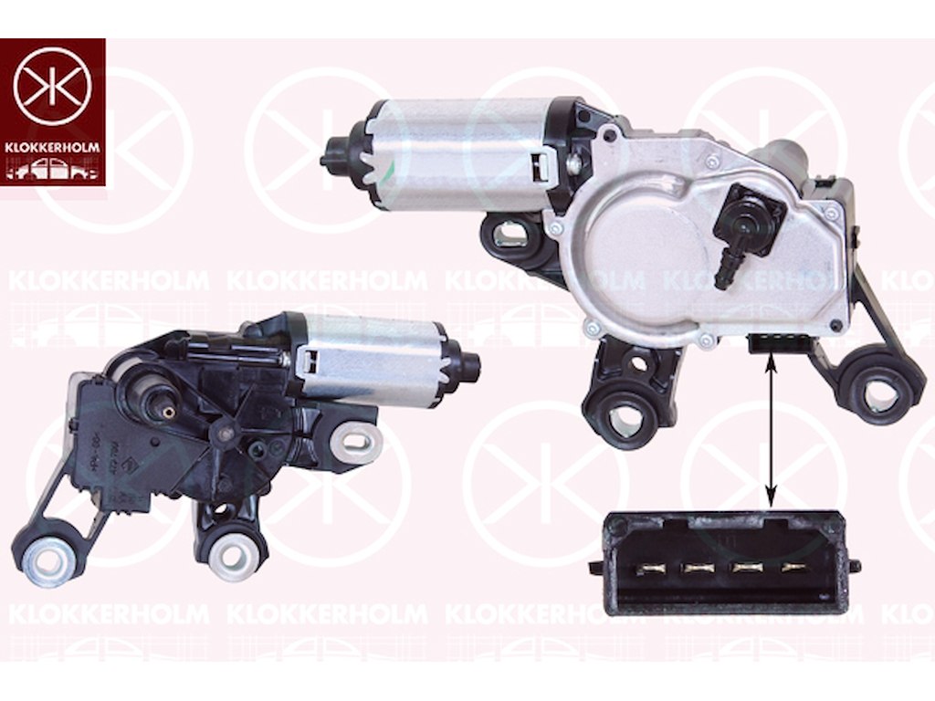 Wiper Motor, Rear, Voltage [V]: 12
