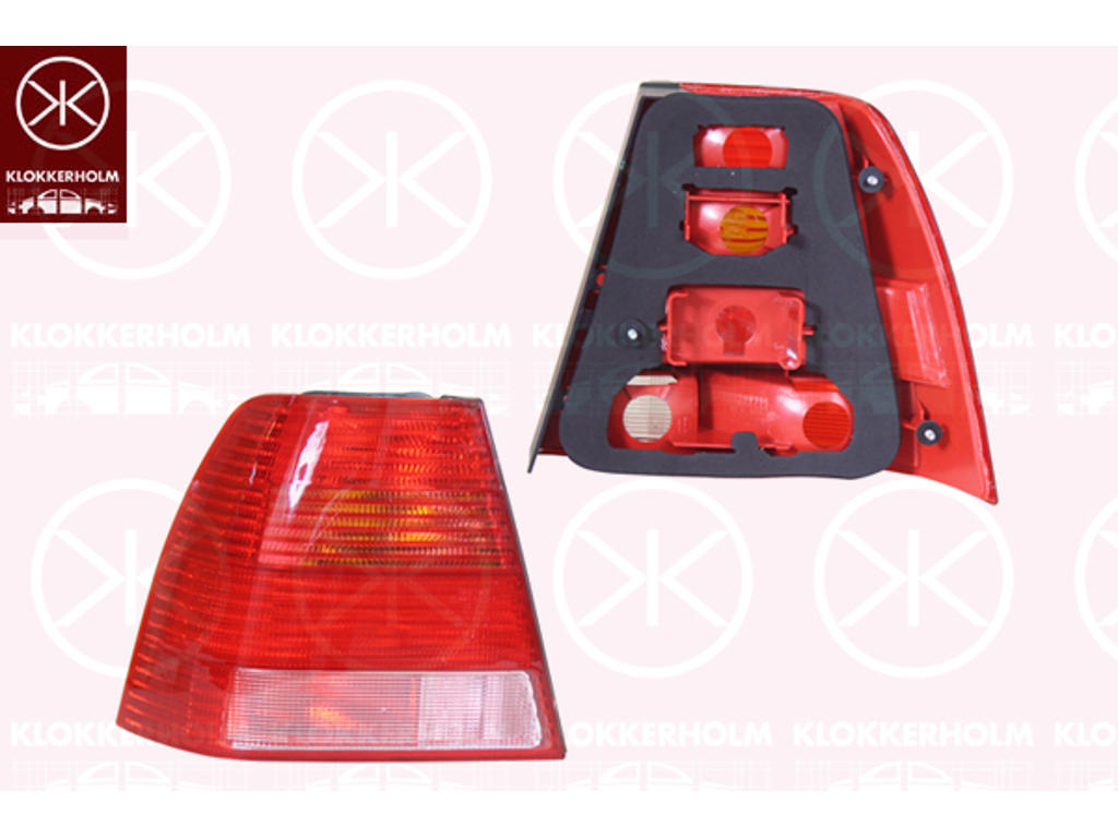 Tail Light Assembly, without bulb holder, Left