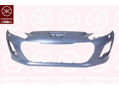Bumper, Front, with hole(s) for washer nozzle, with hole(s) for park distance control, Number of bores: 2, w/primer