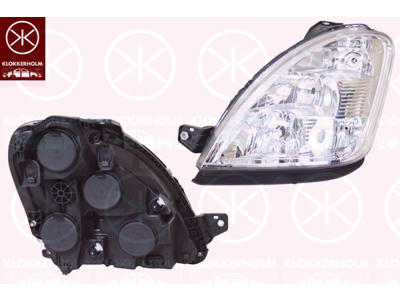 Headlight, H7/H1/H1, with motor for headlamp levelling, AL, Left, Illuminance [lx]: 20