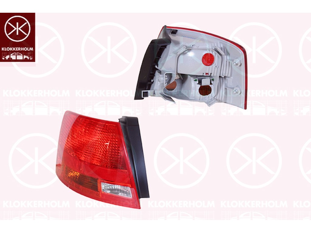 Tail Light Assembly, without bulb holder, Left, Outer section