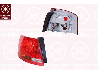 Tail Light Assembly, without bulb holder, Right, Outer section