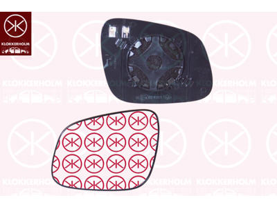 Mirror Glass, exterior mirror, Right, Heatable, Convex