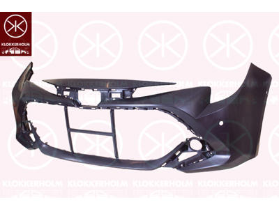 Bumper, with hole(s) for park assist (parallel parking), Front, Smooth