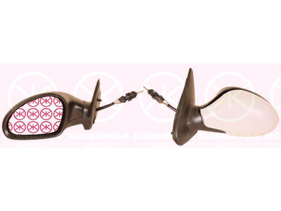 Exterior Mirror, w/primer, Control: cable pull, Aspherical, Left