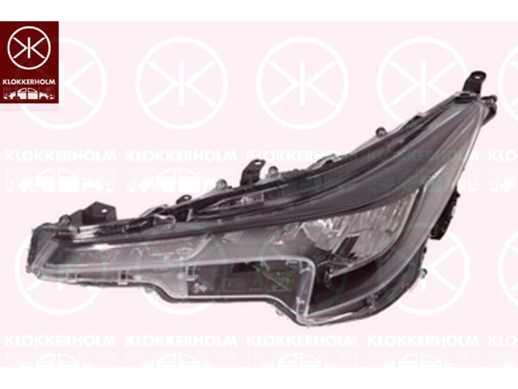 Headlight, Model Year to: 2024, Right, with daytime running light (LED), with motor for headlamp levelling, Valeo
