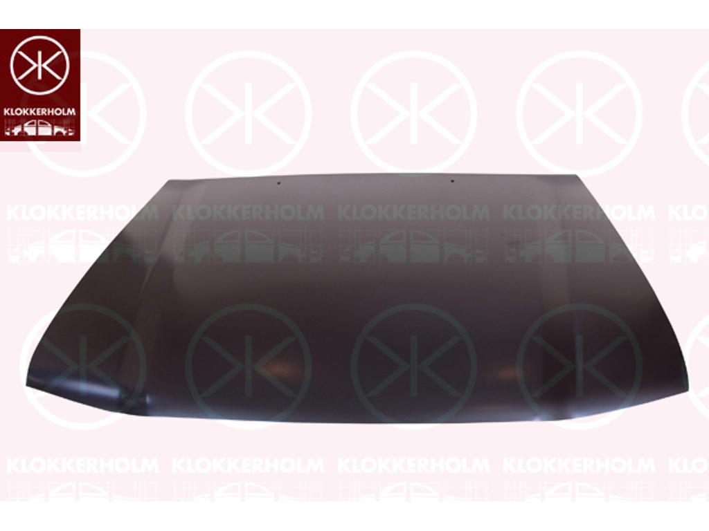 Motorhuv, med hål för spolmunstycke