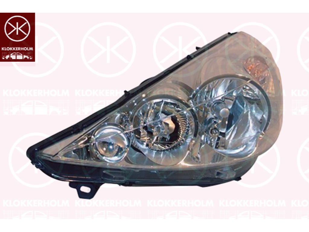 Headlight, H7/H1, with motor for headlamp levelling, Left