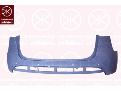 Bumper, Rear, w/primer, with hole(s) for park distance control, Number of bores: 6