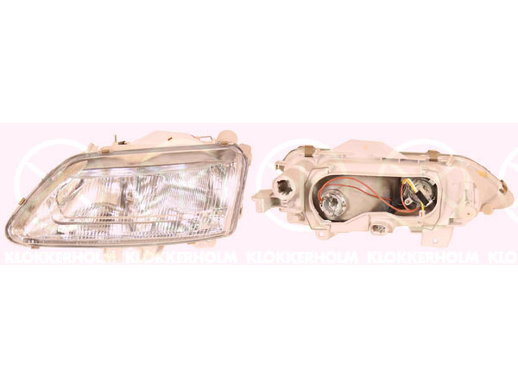 Headlight, H1/H1, for vehicles with headlight levelling, Left, Illuminance [lx]: 20
