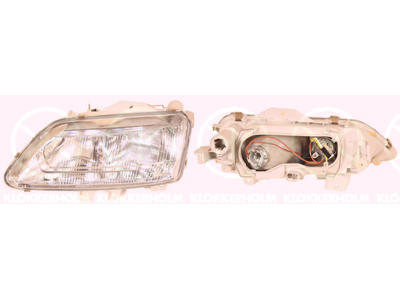 Headlight, H1/H1, for vehicles with headlight levelling, Left, Illuminance [lx]: 20