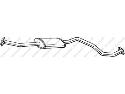 Centre Muffler, See accessories list for additionally required parts:  