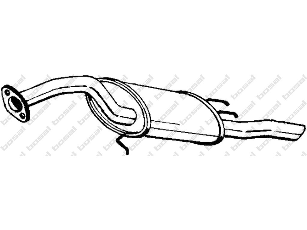 Rear Muffler, See accessories list for additionally required parts:  