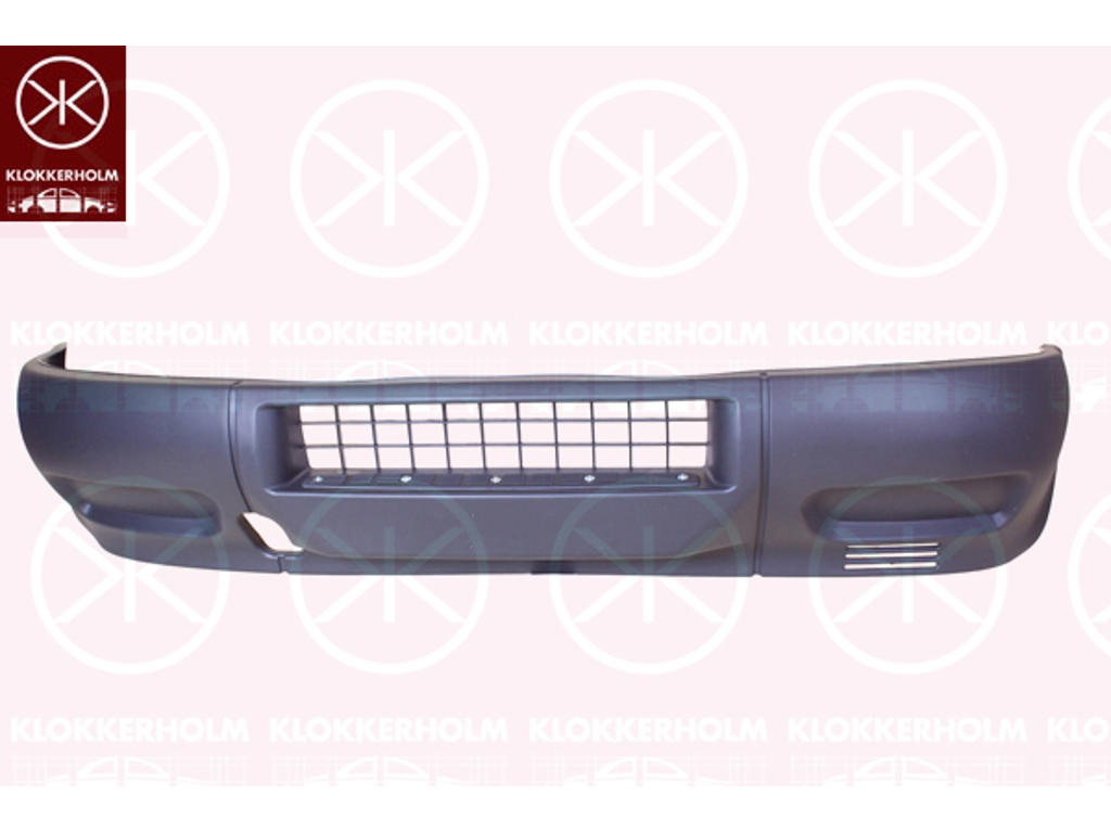 Bumper, with reinforcement, Front, black