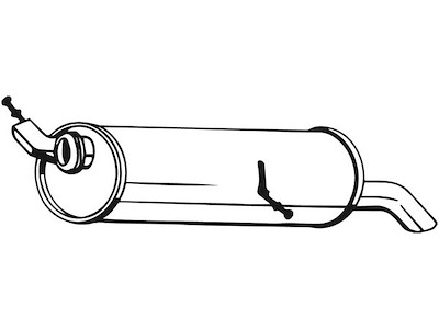 Rear Muffler, See accessories list for additionally required parts:  