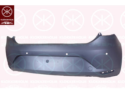 Bumper, w/primer, with hole(s) for park assist (parallel parking), Rear, not for trim level: FR