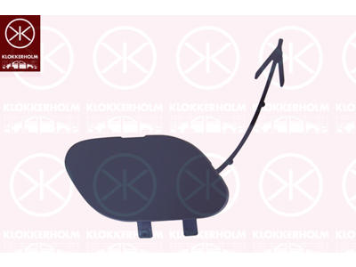 Flap, tow hook, Front, dark grey