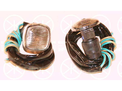 Blinker, med lamphållare, rökgrå, Tvåsidig