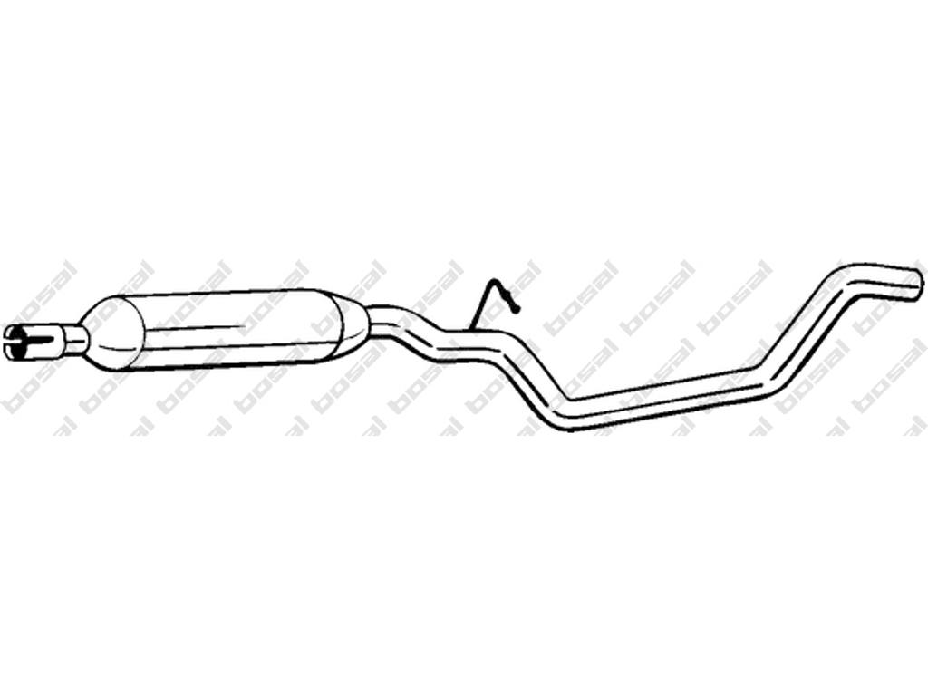 Centre Muffler, See accessories list for additionally required parts:  