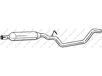 Centre Muffler, See accessories list for additionally required parts:  