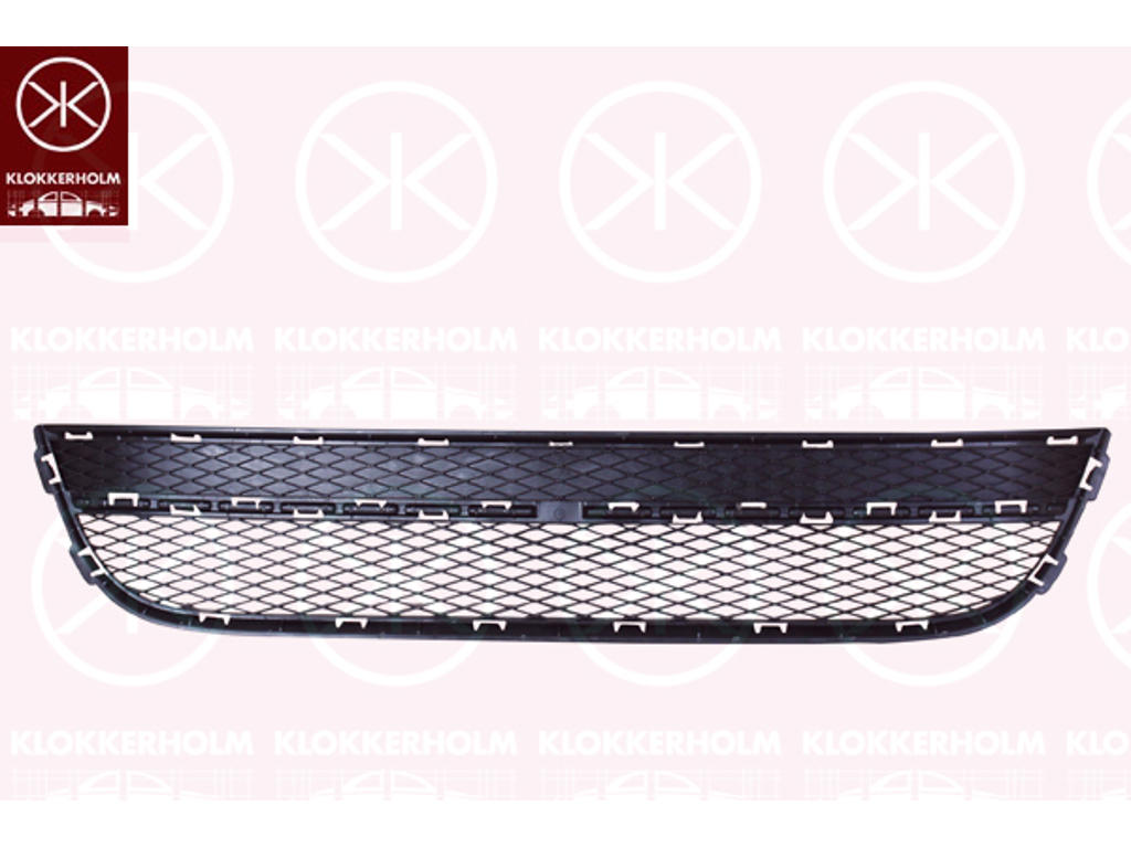Ventilation Grille, bumper, Standard, Front, black, Lower