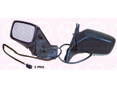 Exterior Mirror, for electric mirror adjustment, Convex, Heatable, Right, Connector Shape: angular, Number of pins: 5