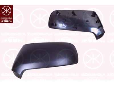 Housing, exterior mirror, Left, black, Blank