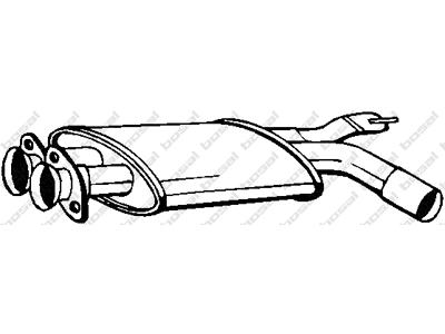 Centre Muffler, See accessories list for additionally required parts:  