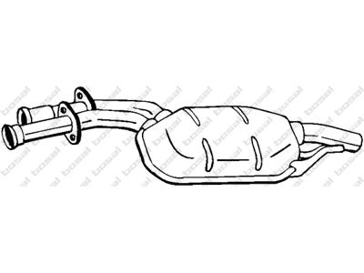 Centre Muffler, See accessories list for additionally required parts:  