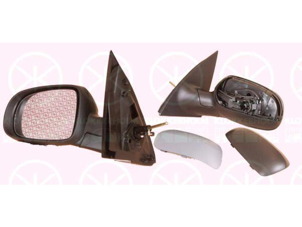 Exterior Mirror, w/primer, Control: cable pull, Aspherical, Left