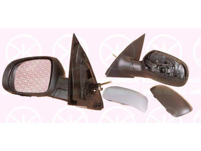 Exterior Mirror, w/primer, Control: cable pull, Aspherical, Left