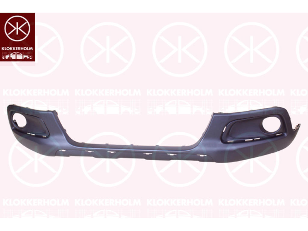 Bumper, Front, with hole(s) for fog lights, with holes for extensions
