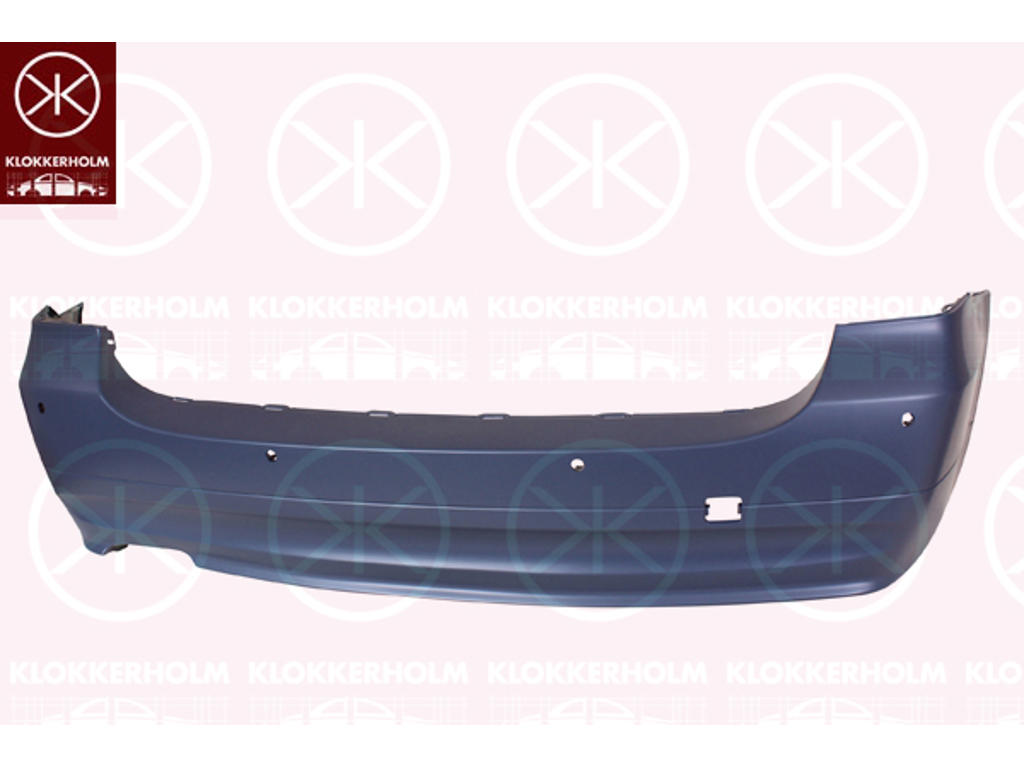 Bumper, w/primer, Rear, with hole(s) for park distance control