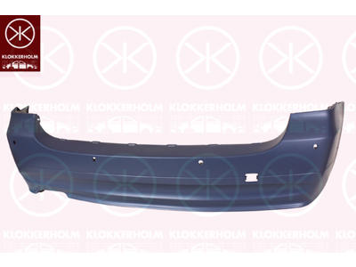 Bumper, w/primer, Rear, with hole(s) for park distance control