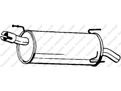 Rear Muffler, See accessories list for additionally required parts:  