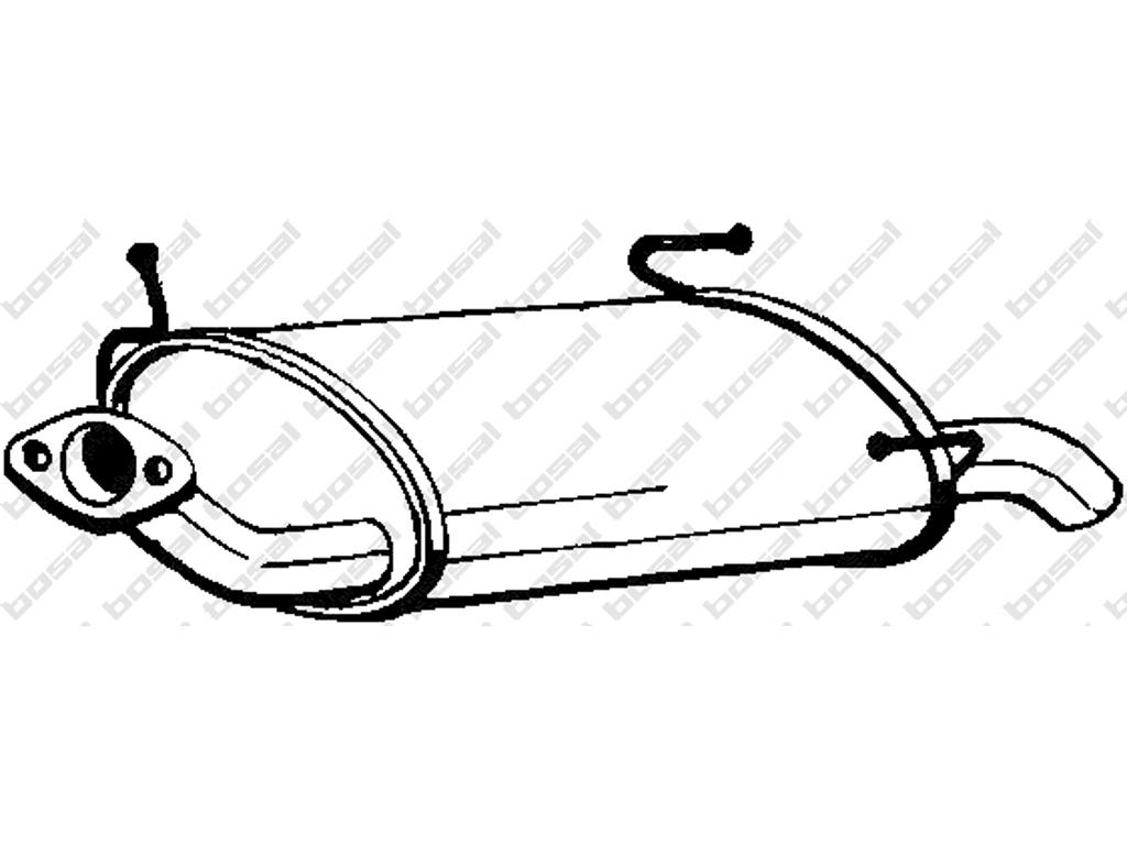 Rear Muffler, See accessories list for additionally required parts:  